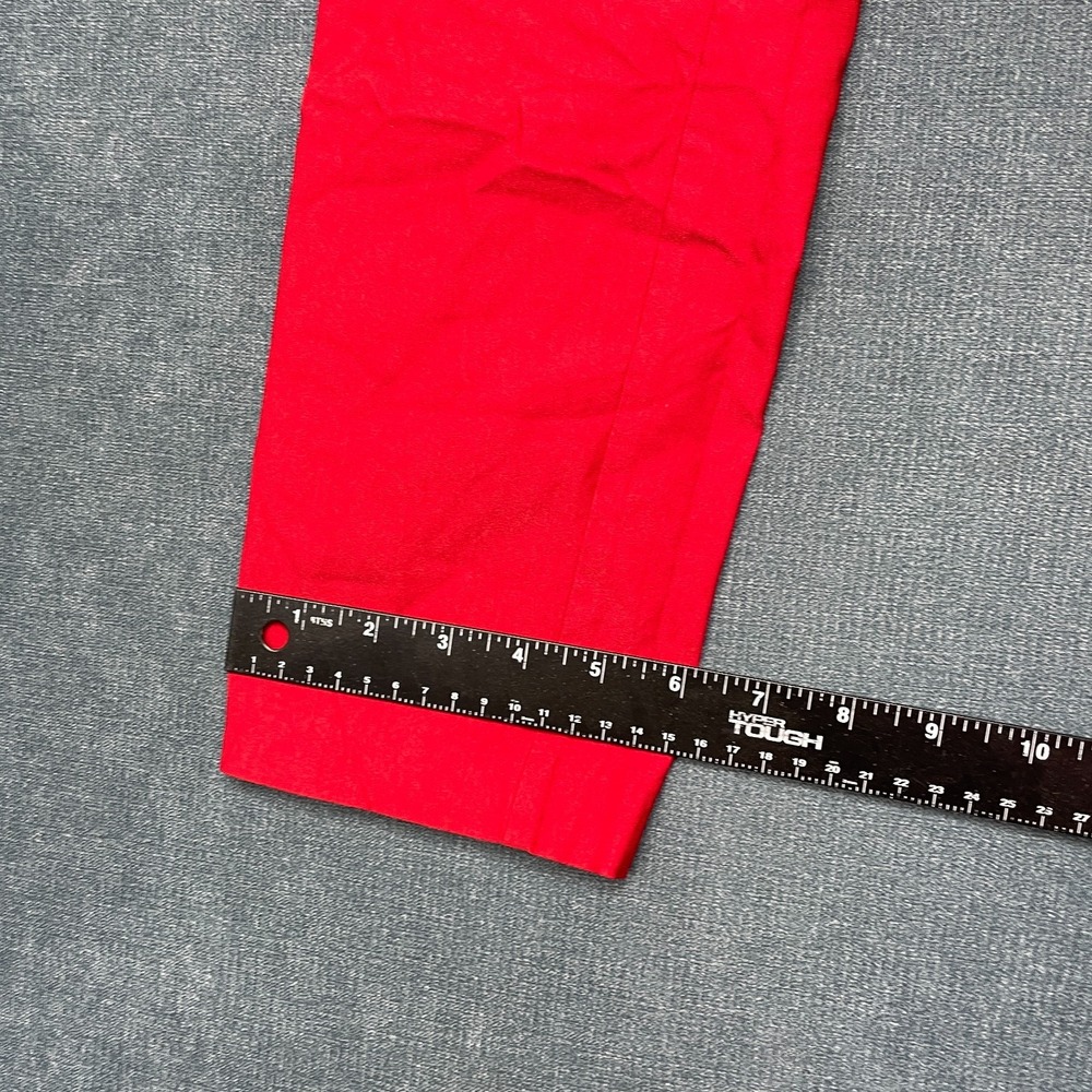Tribal Ankle Pants Womens 6 Red Flat Front Tapered Leg Elastic Waist Mid Rise - Picture 6 of 15